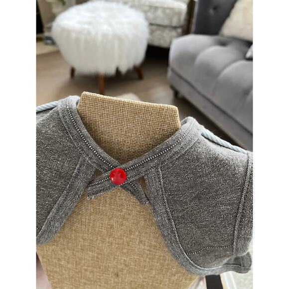 NEW Upcycled Baby Apron 6-12 mos: Flannel Bunny Bib Front Pocket, Reversible! - Picture 4 of 8